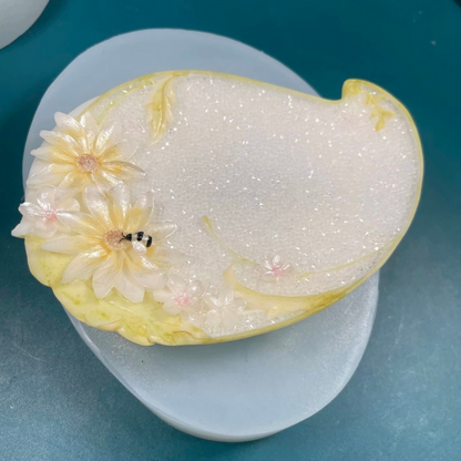 Handmade Diamond Daisy Tray Soap Storage Resin Molds