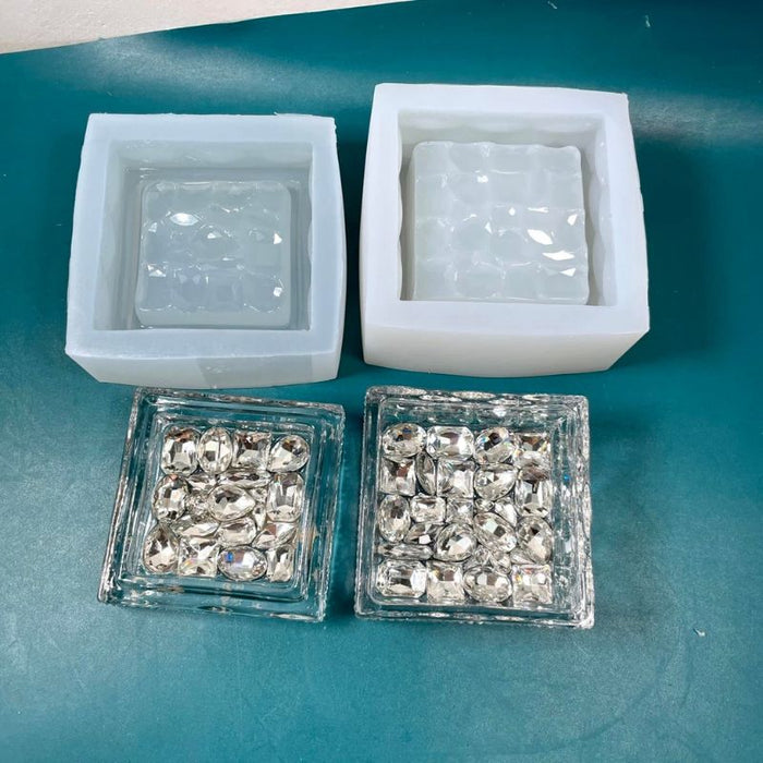 Handmade Diamond Fishtail Storage Boxes Resin Molds