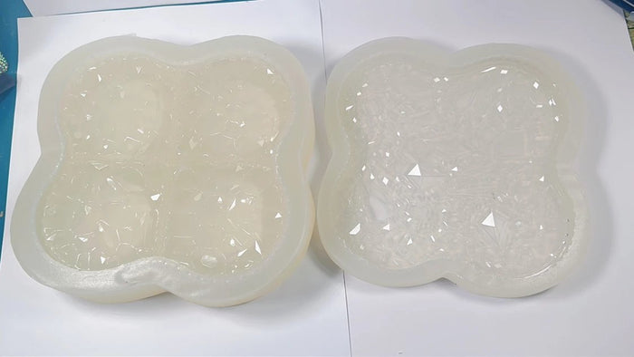 Handmade Diamond Oversized Divider Tray Storage Resin Molds（Mold Weight：105.82 oz ）