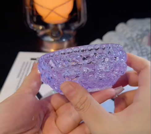 Handmade Diamond Rose Round Jar Storage Resin Mold