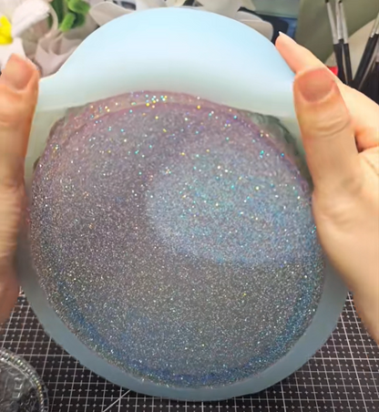 Handmade Diamond-Shaped Large Oval Storage Box Resin Mold