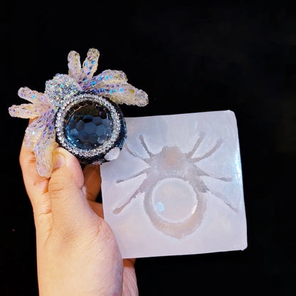 Handmade Diamond Spider Candlestick Ornament Resin Molds