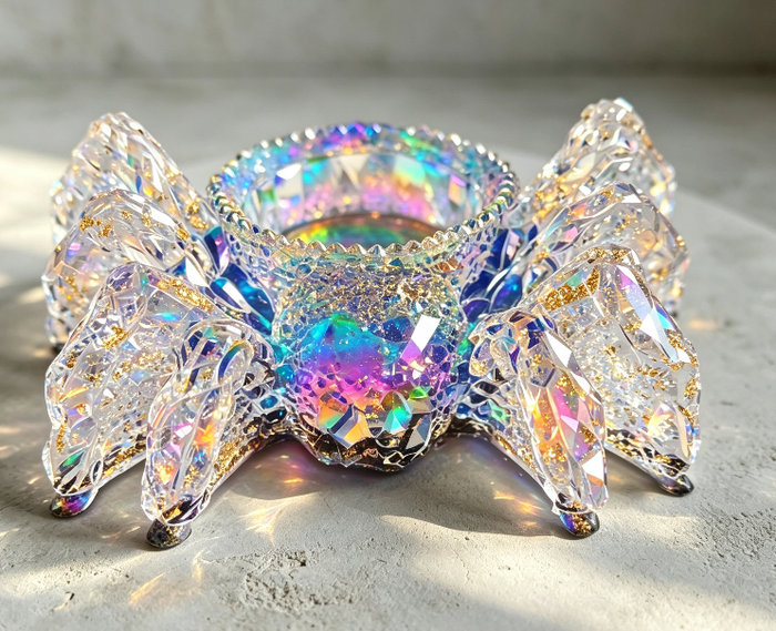 Handmade Diamond Spider Candlestick Ornament Resin Molds