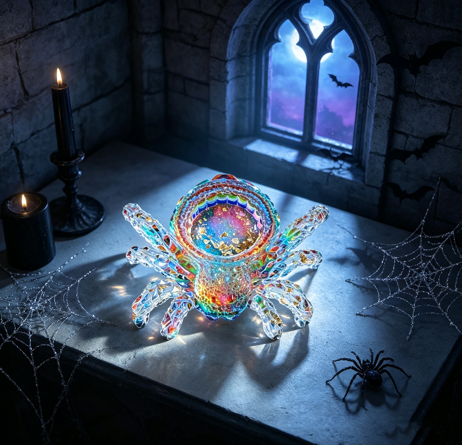 Handmade Diamond Spider Candlestick Ornament Resin Molds