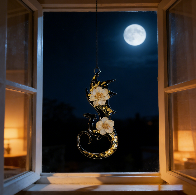Handmade Flying Dragon Hanging Resin Mold with Hole