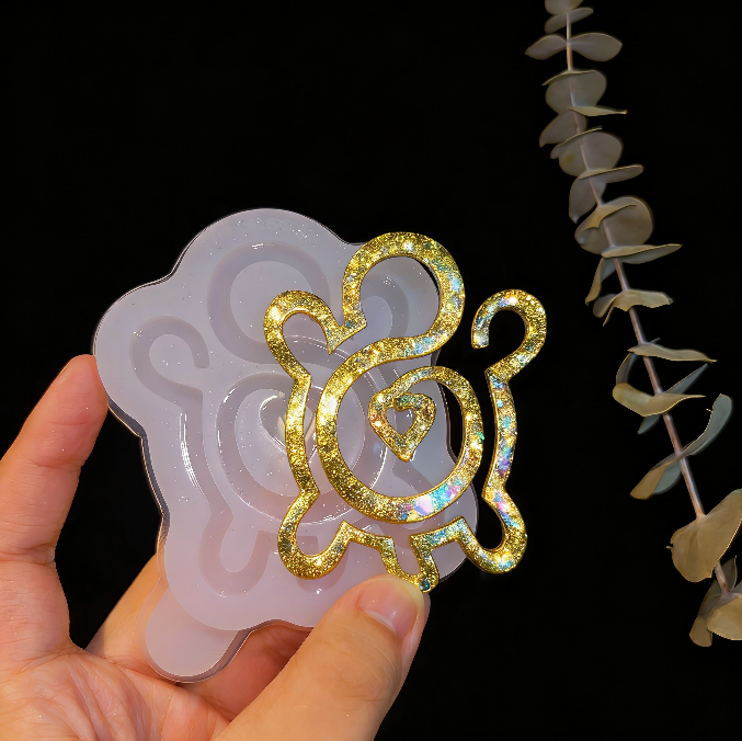 Handmade Heart Turtle Bookmark Resin Mold