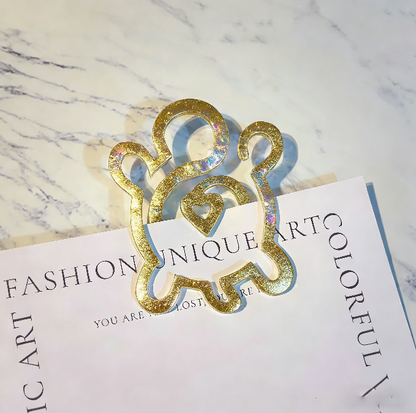 Handmade Heart Turtle Bookmark Resin Mold