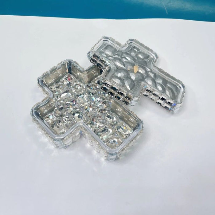 Handmade Large  Diamond Cross Storage Box Resin Molds