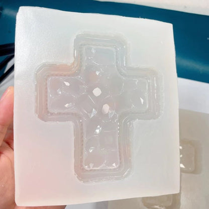 Handmade Large  Diamond Cross Storage Box Resin Molds