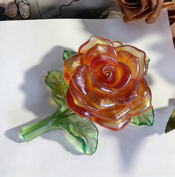 Handmade One Bloom Rose & Sunflower Storage Jar Resin Mold