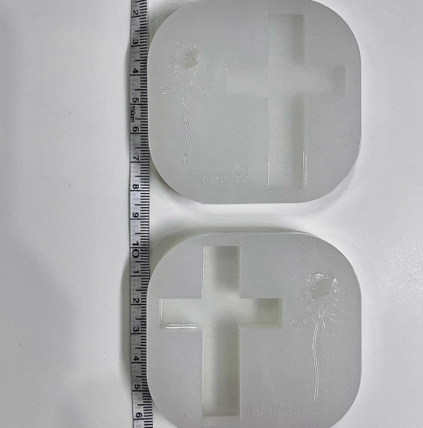 Handmade Rose Cross Sacred Love Pendant Resin Mold