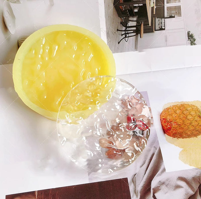 Handmade Round Water Ripple Tray Resin Mold