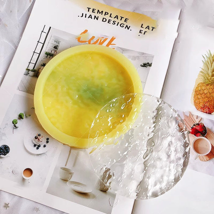 Handmade Round Water Ripple Tray Resin Mold