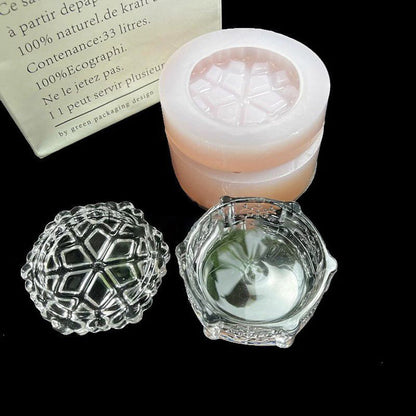 Handmade Snowflake Storage Jar Resin Mold