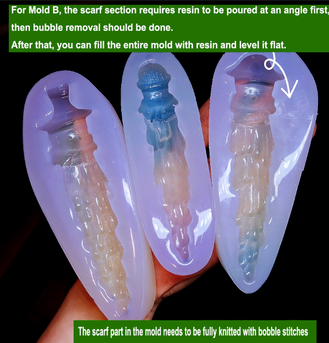 Handmade Snowman Icicle Hanging Resin Mold
