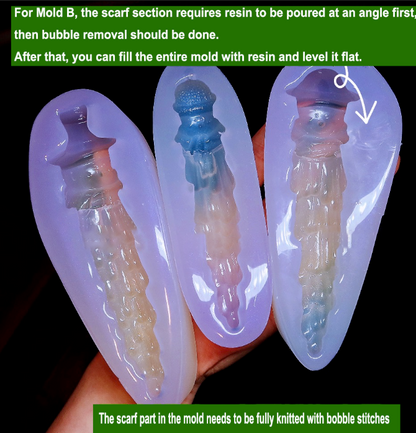 Handmade Snowman Icicle Hanging Resin Mold