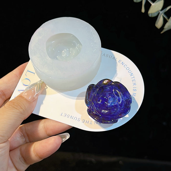 Handmade Water Ripple 3D Rose Ornament Resin Mold