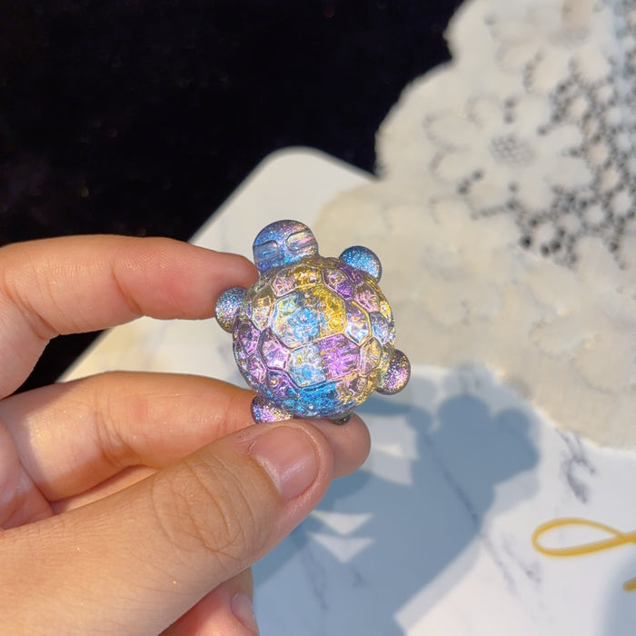Handmade Water Ripple Turtle Pendant Resin Mold with Hole