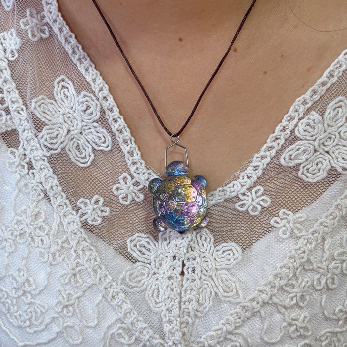 Handmade Water Ripple Turtle Pendant Resin Mold with Hole