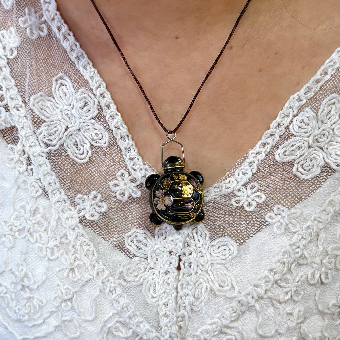 Handmade Water Ripple Turtle Pendant Resin Mold with Hole