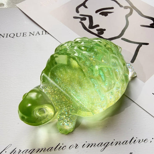 Handmade Water Ripple Turtle Phone Stand & Keychain Ornament Resin Mold