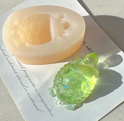 Handmade Water Ripple Turtle Phone Stand & Keychain Ornament Resin Mold