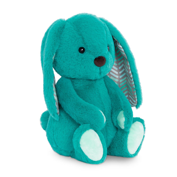 Teal plush bunny.