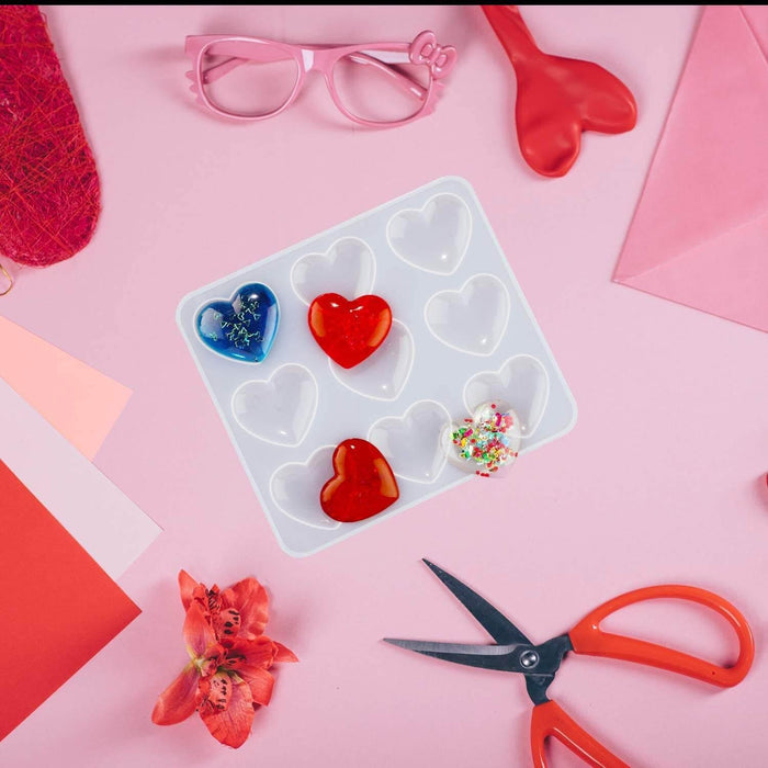Heart Shape Resin Molds Keychain Charms Mold Silicone Heart Epoxy Mold - IntoResin