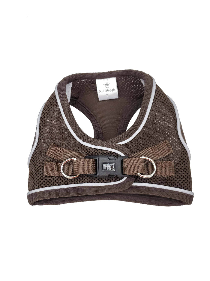 Barker's Bowtique Barker's Bowtique - Hip Doggie -  EZ Step-In Harness Vest - Brown: XXS