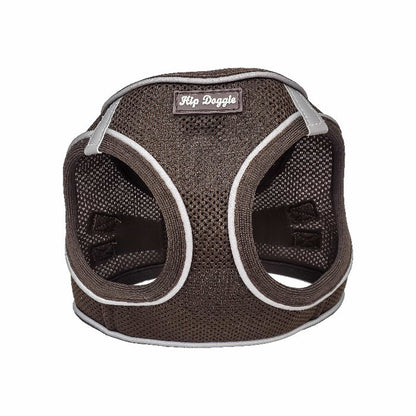 Barker's Bowtique Barker's Bowtique - Hip Doggie -  EZ Step-In Harness Vest - Brown: XXS