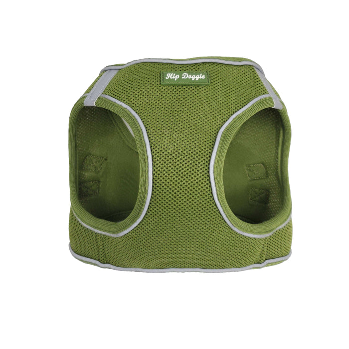 Barker's Bowtique Barker's Bowtique - Hip Doggie-Old Header Cards- EZ Step-In Harness -Green: XXS
