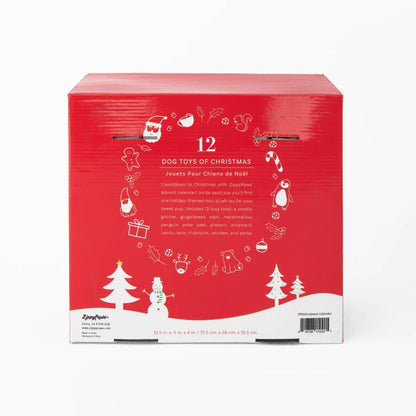 ZippyPaws dog toys Holiday Advent Calendar Christmas Dog Toy Set - 12 holiday Miniz Toys