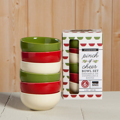 Holiday Pinch Bowls Set of 6
