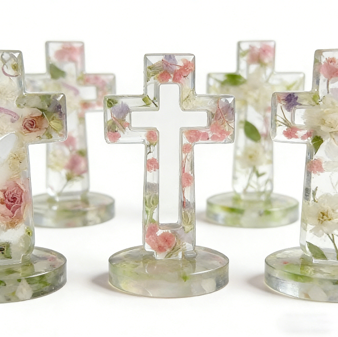 Hollow Cross Ornament Resin Mold
