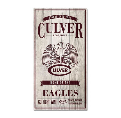 Home of the Culver Eagles Plank Sign