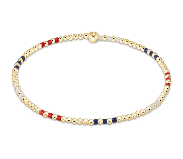 Hope Joy Pattern 2mm Bead Bracelet