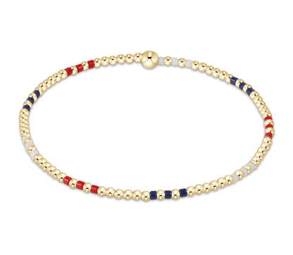 Hope Joy Pattern 2mm Bead Bracelet