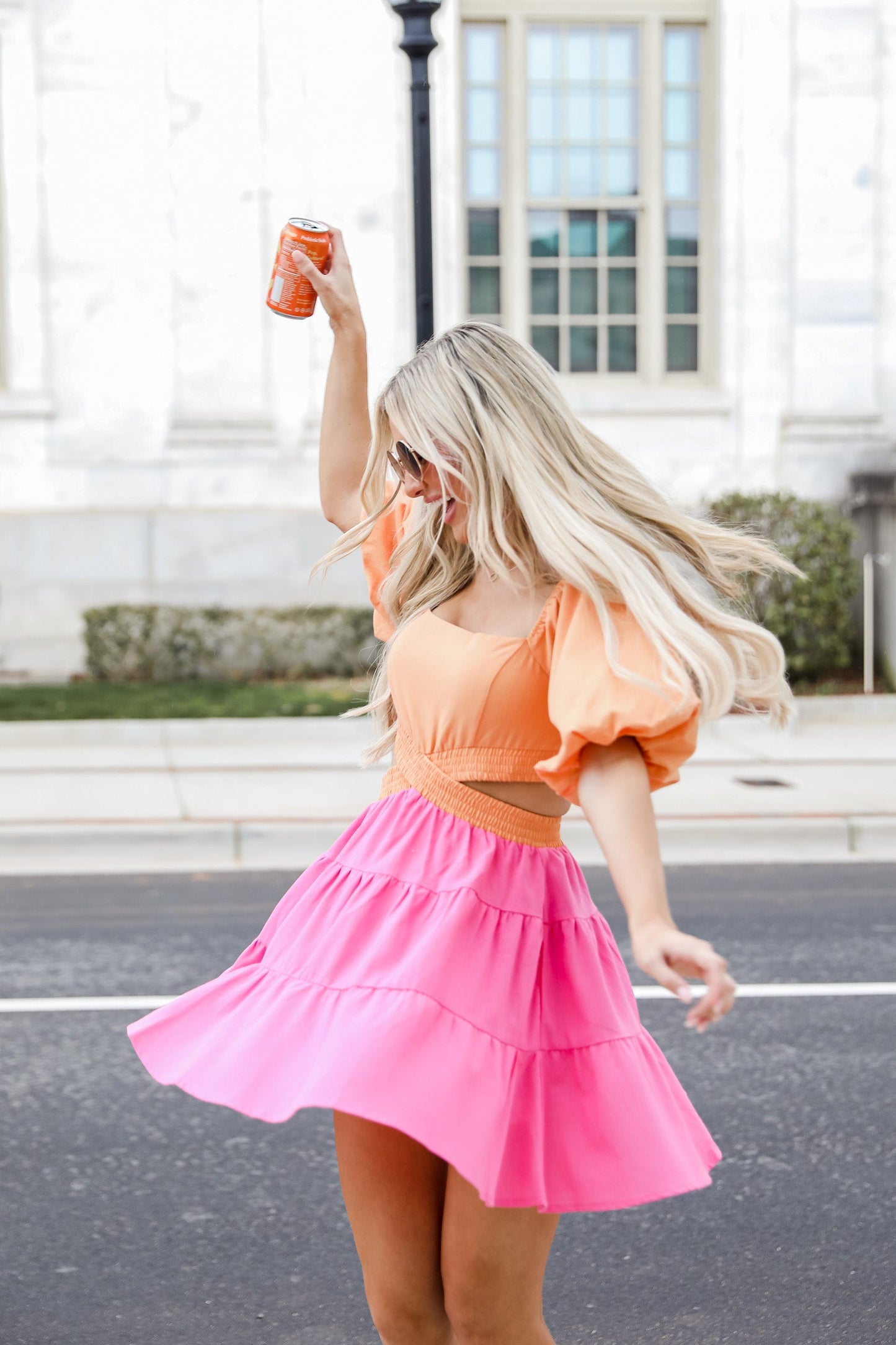 Be Bold Color Block Cutout Mini Dress