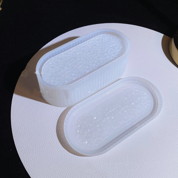 IntoResin Oval Diamond Storage Box Resin Mold