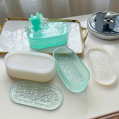 IntoResin Oval Diamond Storage Box Resin Mold