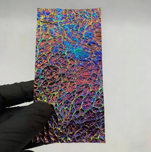 Iridescent Dichroic Film for Resin Art – Cyan-Blue-Violet Shimmer Effect