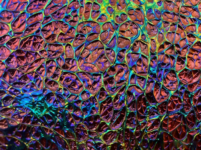 Iridescent Dichroic Film for Resin Art – Cyan-Blue-Violet Shimmer Effect