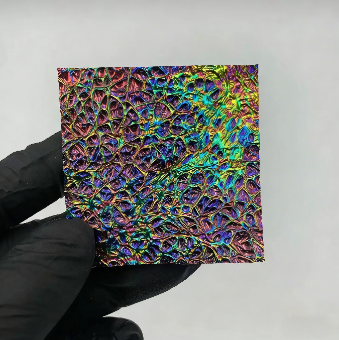 Iridescent Dichroic Film for Resin Art – Cyan-Blue-Violet Shimmer Effect