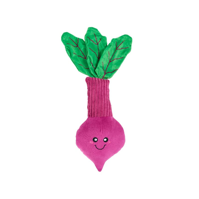 ZippyPaws dog toys Jigglerz Beet Magenta Plush Squeaky Dog Toy