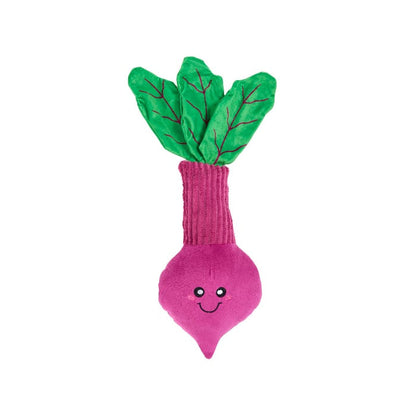 ZippyPaws dog toys Jigglerz Beet Magenta Plush Squeaky Dog Toy