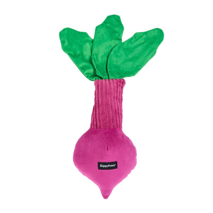 ZippyPaws dog toys Jigglerz Beet Magenta Plush Squeaky Dog Toy