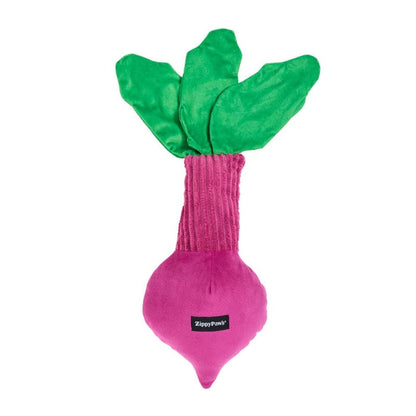 ZippyPaws dog toys Jigglerz Beet Magenta Plush Squeaky Dog Toy