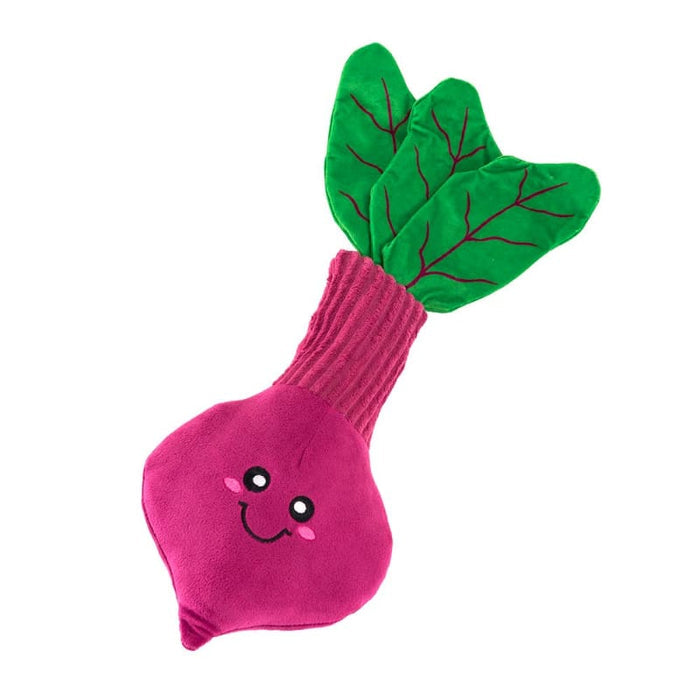 ZippyPaws dog toys Jigglerz Beet Magenta Plush Squeaky Dog Toy