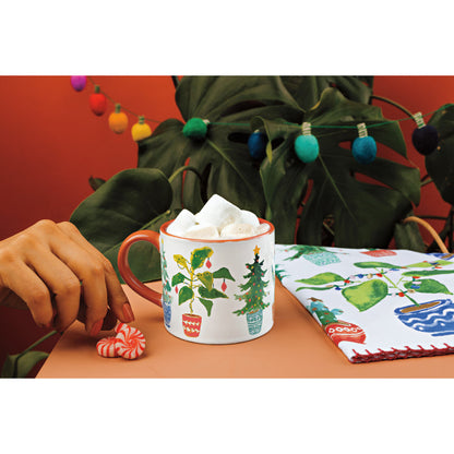 Jingle Plants Christmas Dishtowel