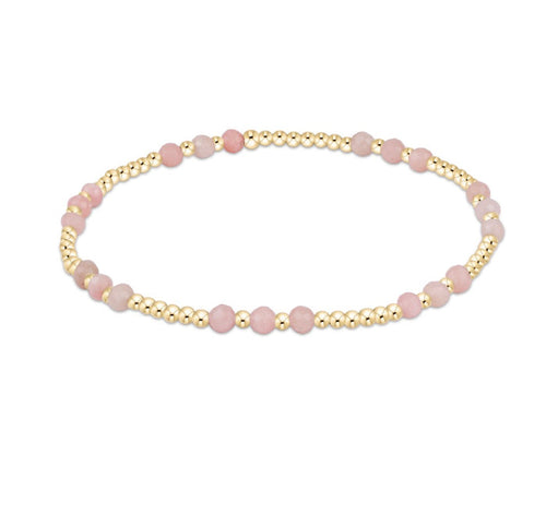Joy Gemstone 3mm Bracelet- Pink Opal